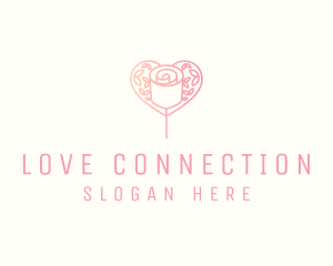 Heart Rose Love logo design