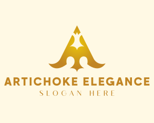 Elegant Ornate Spearhead Arrowhead logo design