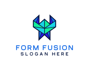 Tech Origami Pattern logo design