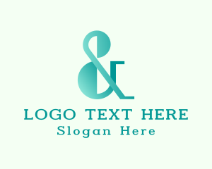 Font - Business Gradient Ampersand logo design