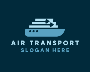 Arrow Import Cargo Ship logo design