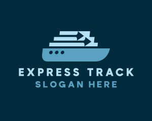 Arrow Import Cargo Ship logo design