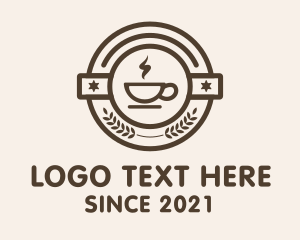 Coffee Steam Badge logo