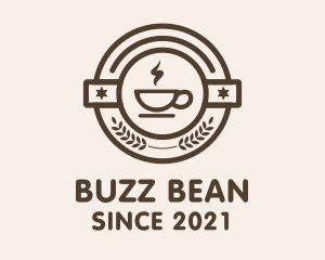 Coffee Steam Badge logo design