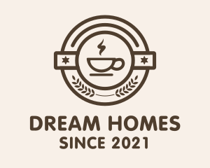 Coffee Steam Badge logo