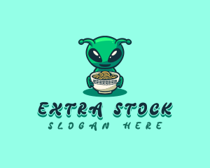 Alien Noodle Bowl logo design