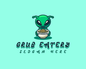 Alien Noodle Bowl logo design