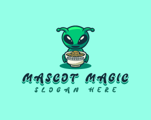 Alien Noodle Bowl logo design