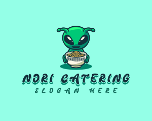 Alien Noodle Bowl logo design