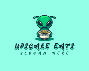 Alien Noodle Bowl logo design