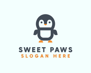 Cute Penguin Animal logo design