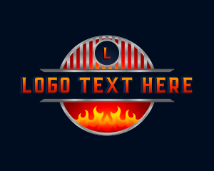 BBQ Grill Flame logo