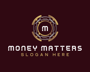Digital Cryptocurrency Finance logo design