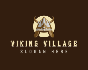 Viking Warrior Helmet logo design