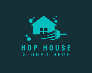 Squeegee House Bubbles logo design