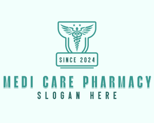 Pharmacy Medical Caduceus logo design