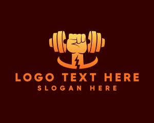 Gym Fist Dumbbell Logo