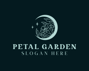 Floral Moon Star logo design