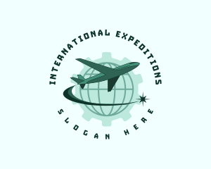 Global Flight Airplane logo design