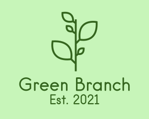 Green Plant Seedling logo design