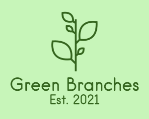 Green Plant Seedling logo design