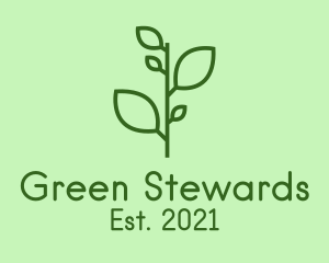 Green Plant Seedling logo design