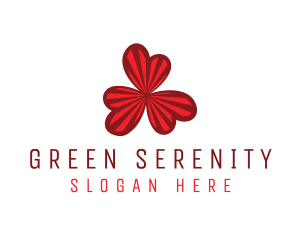 Red Clover Hearts logo design