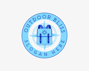 Camping Backpack Compass logo design