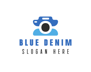 Abstract Blue Camera logo design