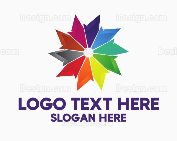 Colorful Pinwheel Star Logo