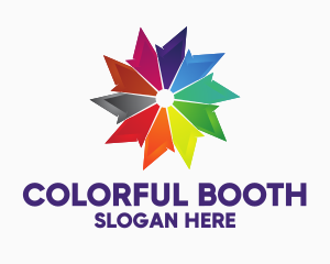 Colorful Pinwheel Star logo design