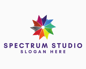 Colorful Pinwheel Star logo