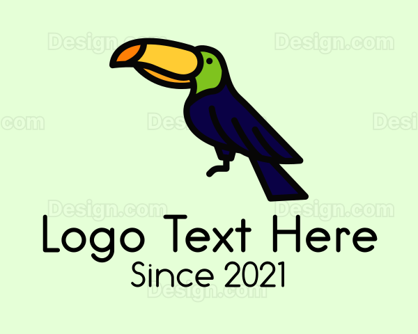 Perched Wild Toucan Logo