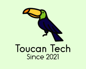 Perched Wild Toucan logo design