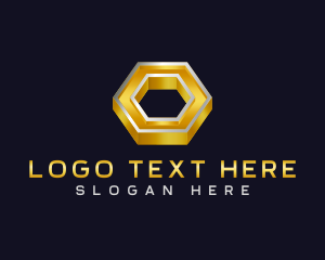 Geometric 3d Hexagon logo