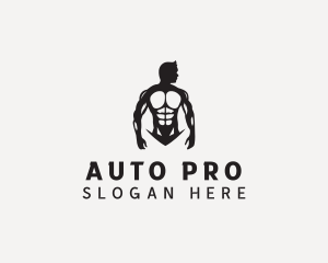 Strong Man Bodybuilder logo