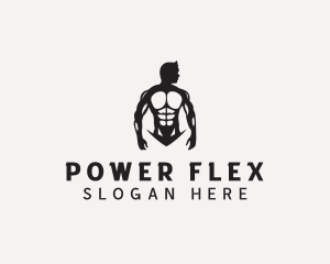 Strong Man Bodybuilder logo design