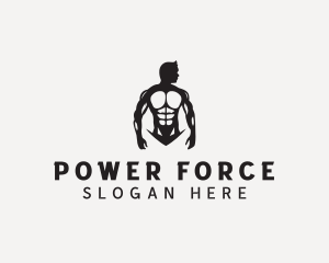 Strong Man Bodybuilder logo design