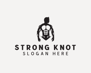 Strong Man Bodybuilder logo design