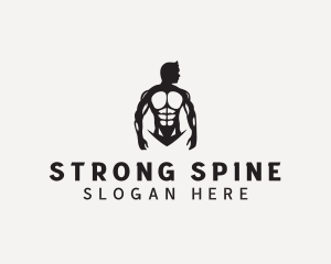 Strong Man Bodybuilder logo design