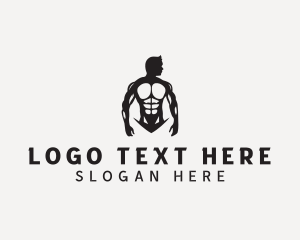 Bodybuilding - Strong Man Bodybuilder logo design