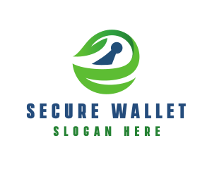 Leaf Security Keyhole logo design