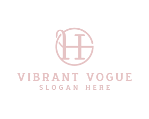Feminine Vogue Letter H logo