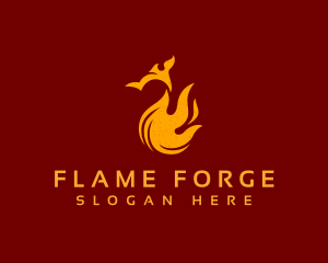 Flame BBQ Chicken logo design