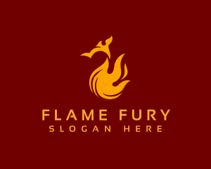 Flame BBQ Chicken logo design