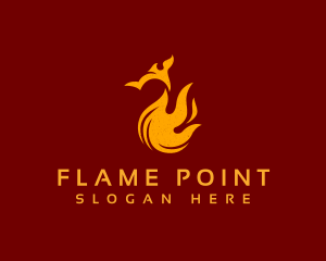 Flame BBQ Chicken logo design