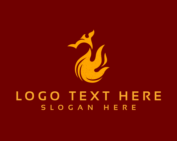 Flaming logo example 4