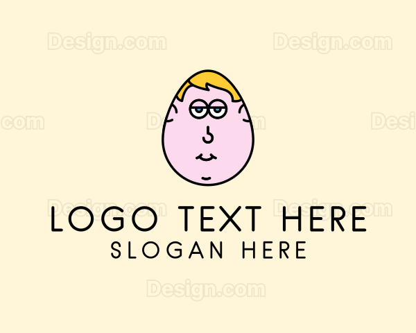 Egg Man Cartoon Logo