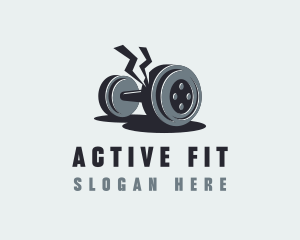 Fitness Dumbbell Gym logo design