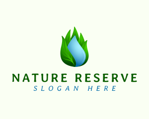 Nature Water Leaf logo design